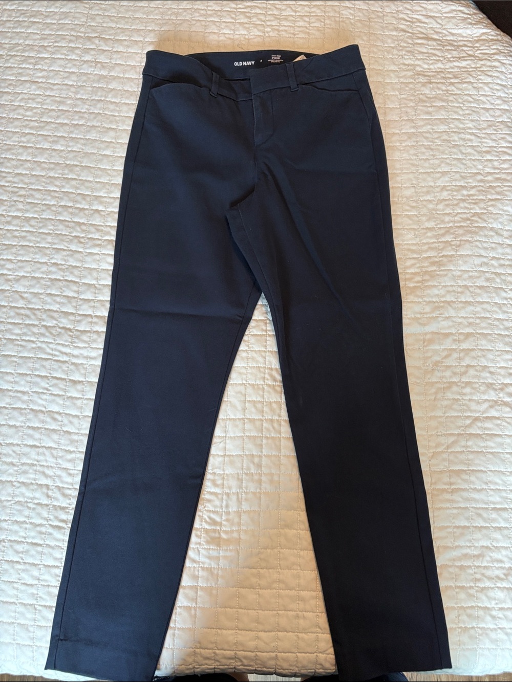 Old Navy Blue High Rise Pixie Secret Smooth pocket Pants